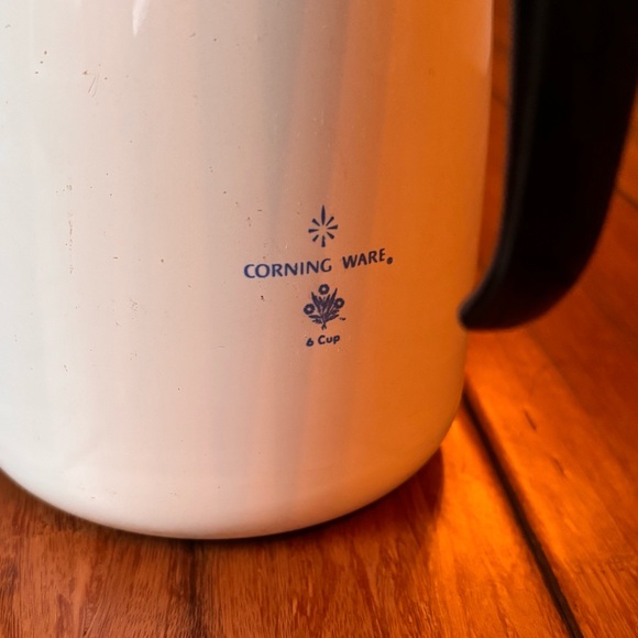 Vintage Corning Ware Blue Cornflower 6 Cup Porcelain Pot Carafe No Lid Replace - Picture 2 of 7